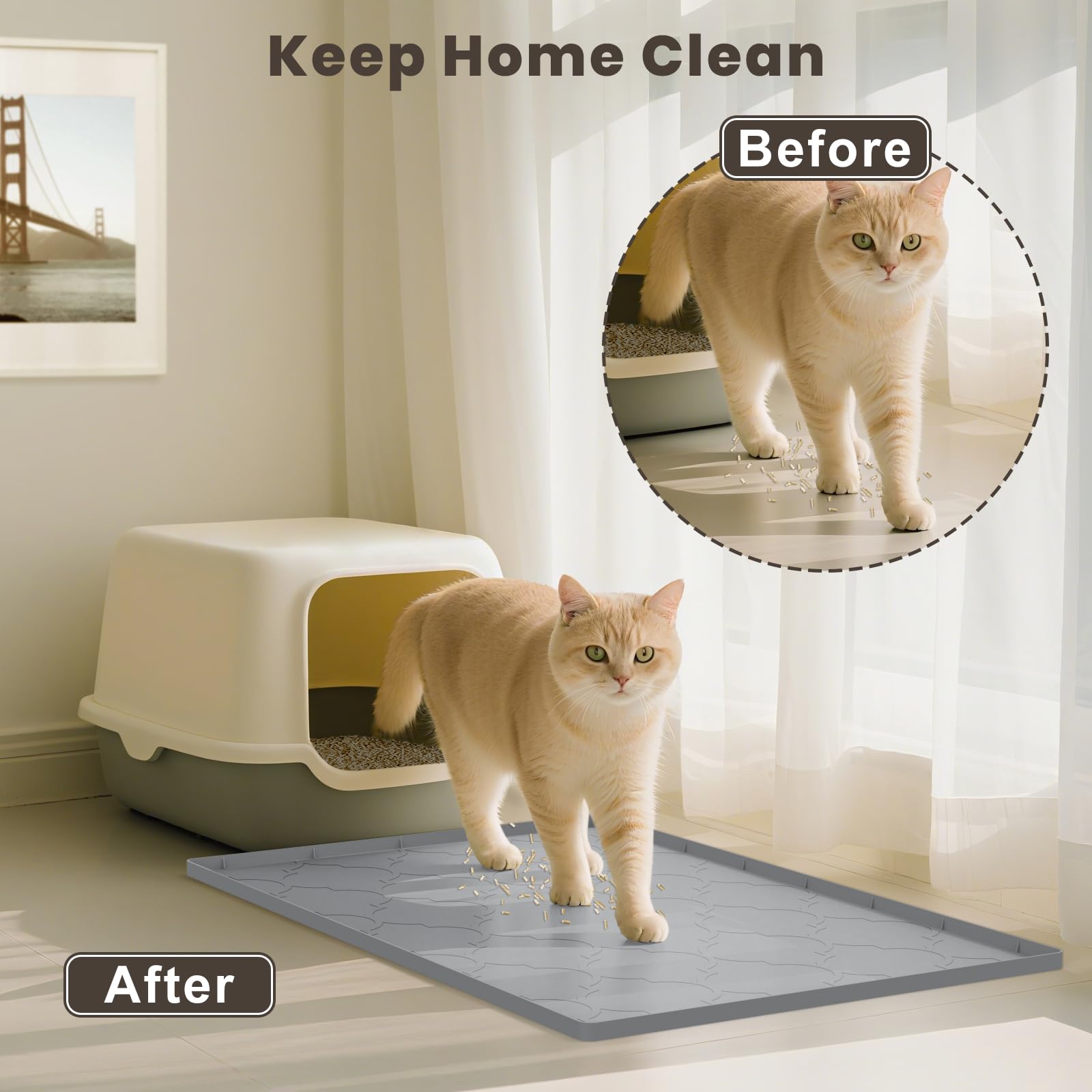 KIXCVDM alfombrilla de silicona gris, fácil de limpiar y resistente al agua.
