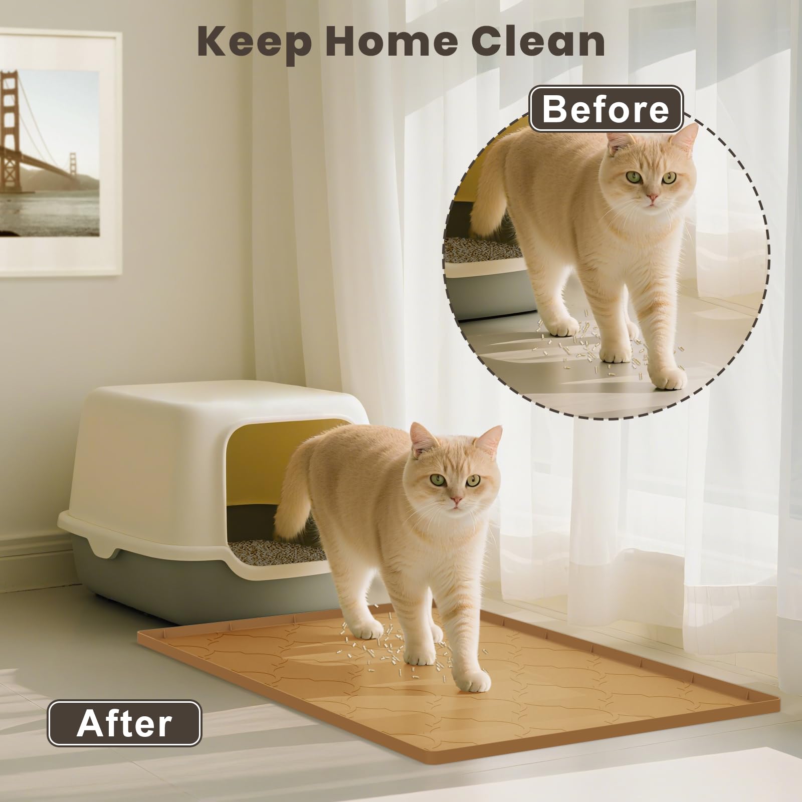 Detalle de la textura de silicona suave, ideal para las patas del gato.