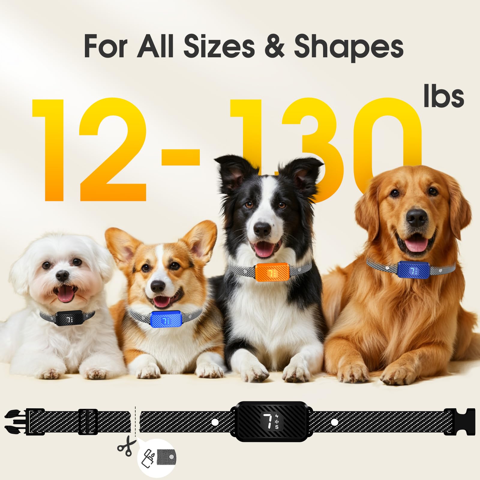 KJKZO collar ligero y ajustable para perros de distintos tamaños