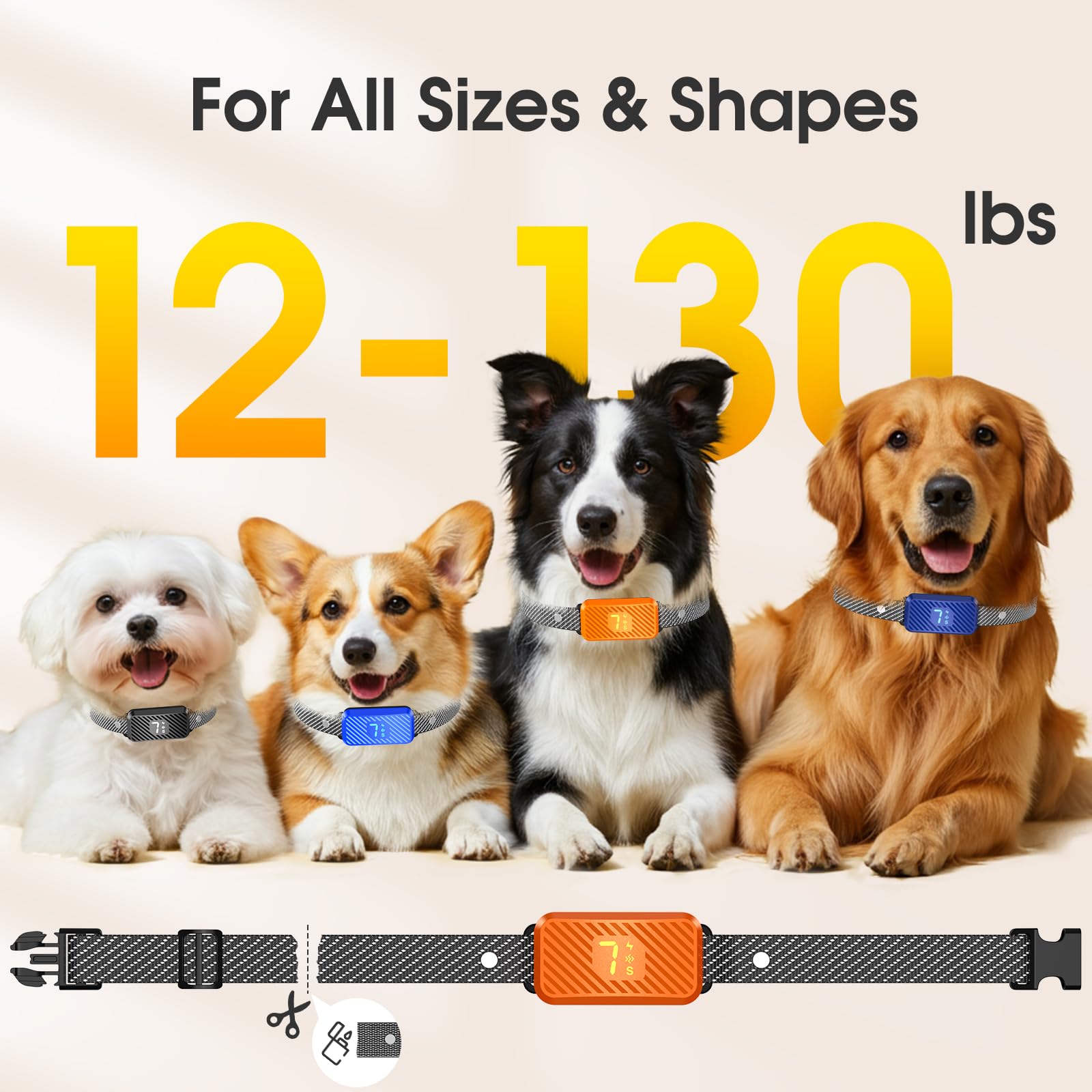 KJKZO collar ajuste para todos los tamaños de perro