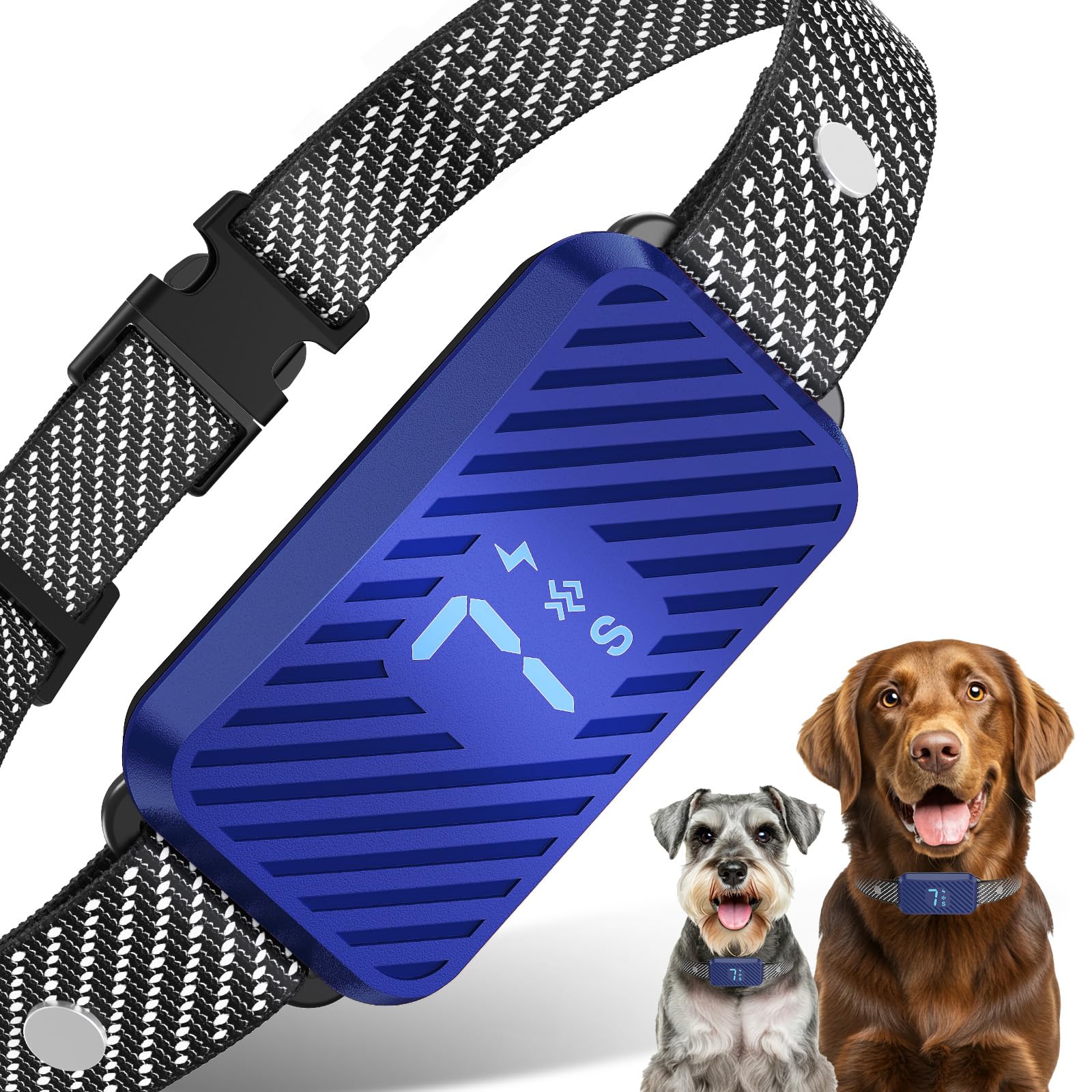 KJKZO collar anti-ladrido con IA en un perro grande, precisión para entrenamiento suave
