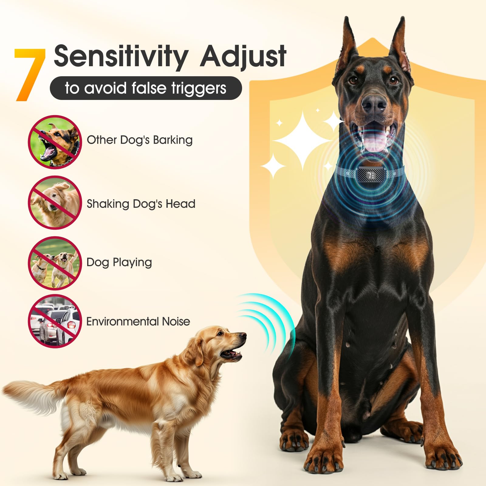 KJKZO collar anti ladridos en perro mediano reduce disparos falsos y mejora la tranquilidad