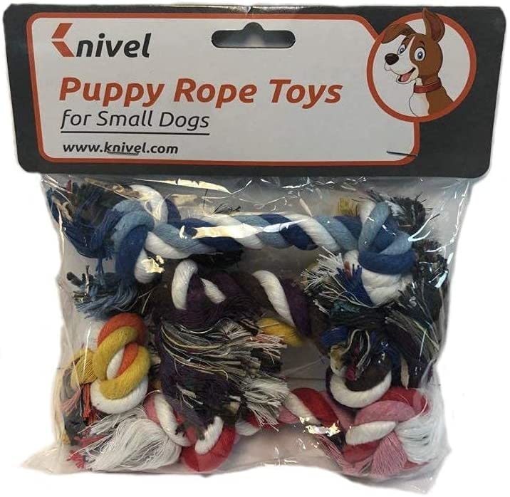 Knivel juego de cuerda para cachorros pequeños, perfecto para uso en interiores y exteriores.