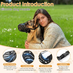 KnJuLee bozal de silicona transpirable, mantiene al perro fresco.