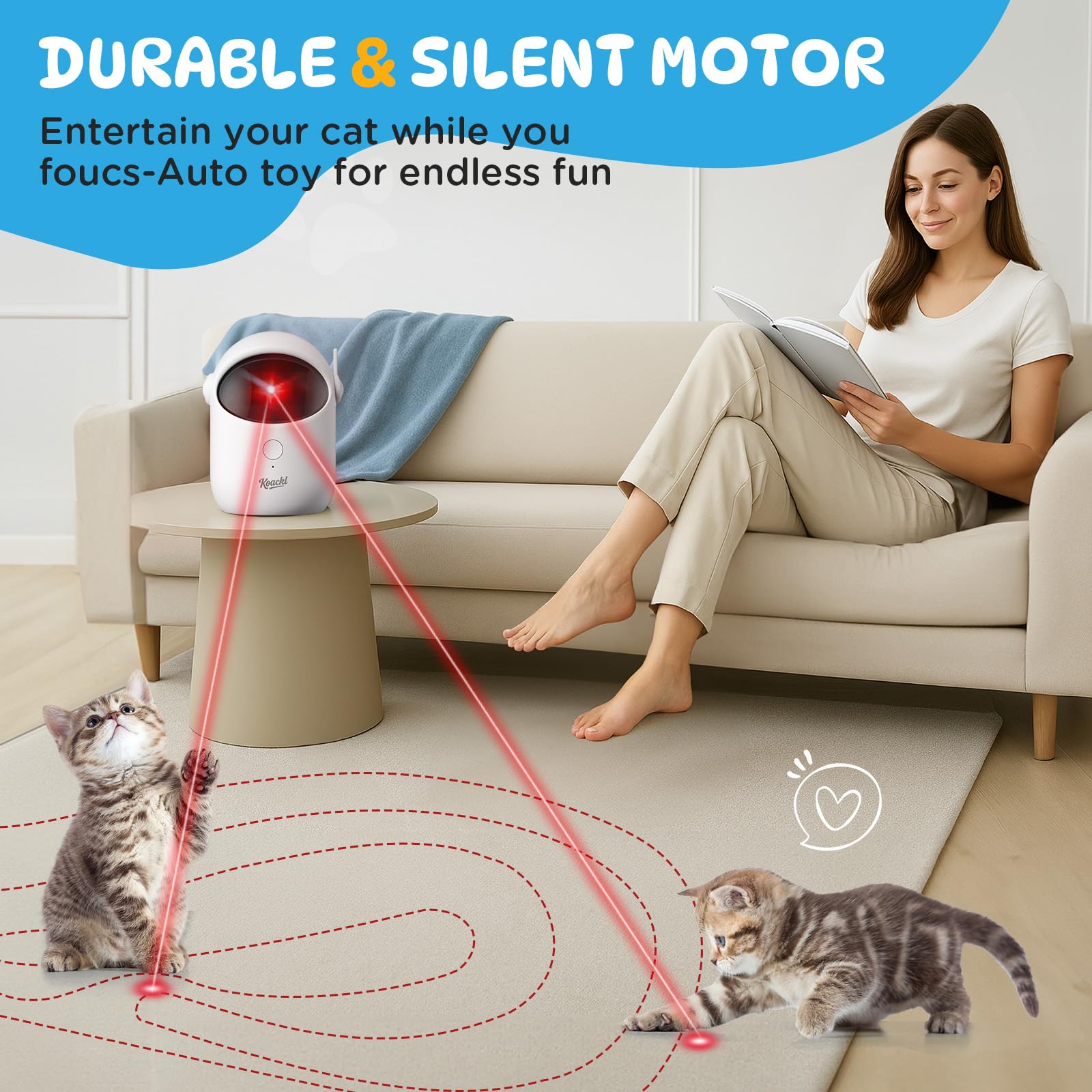 Koackl Diseño seguro para ojos y patas durante el juego.