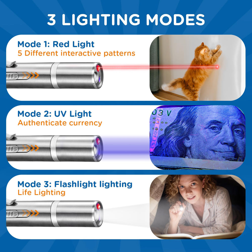 Koackl puntero-gato-led-blanco mejora la visibilidad para juegos nocturnos