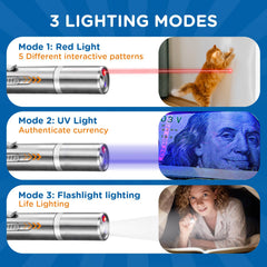 Koackl puntero-gato-led-blanco mejora la visibilidad para juegos nocturnos
