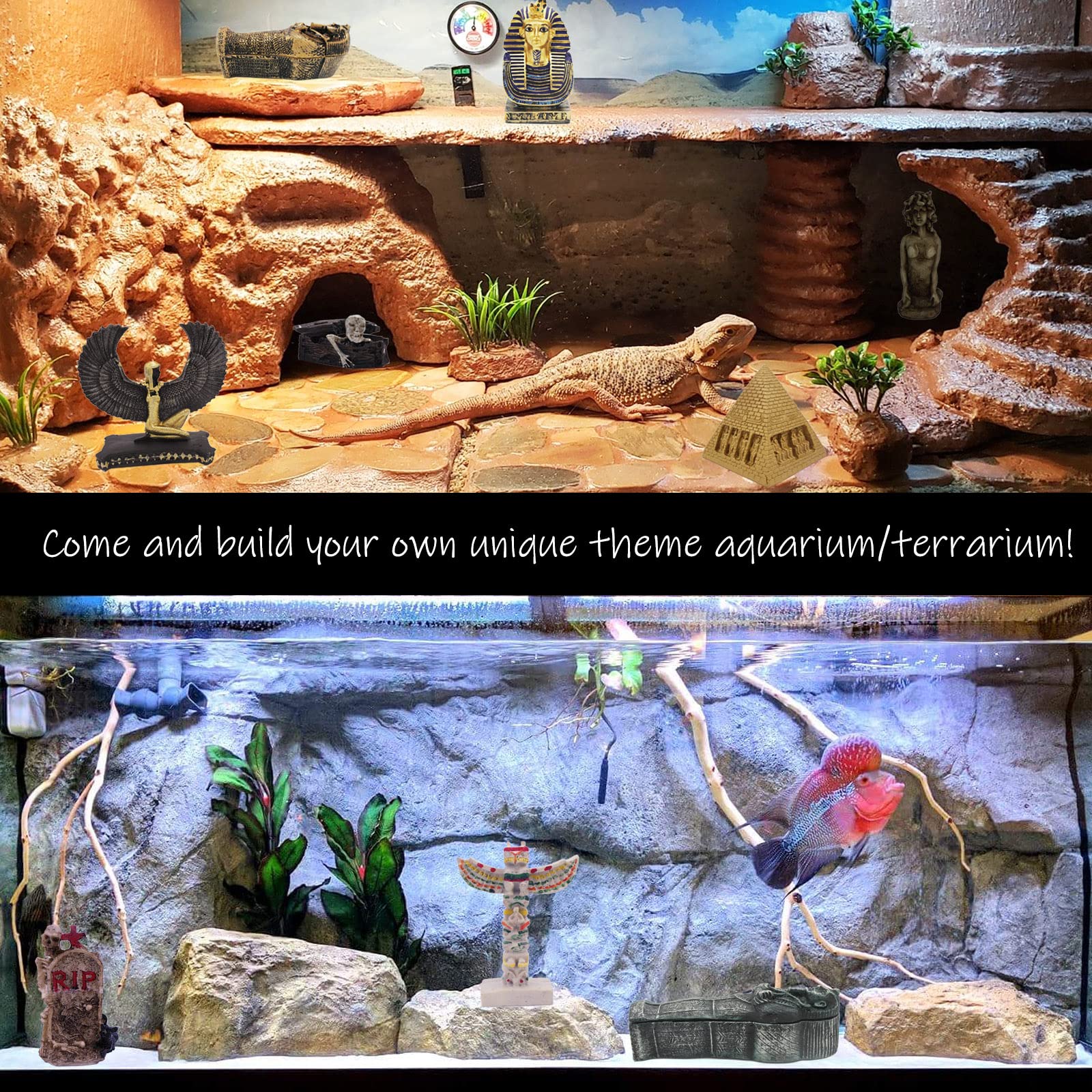 Kocris Casa miniatura fuente Trevi para terrario, regalo ideal.