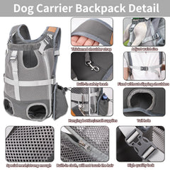 Kodervo ajuste ergonómico para perro en frente, evita presión en cuello durante caminatas.