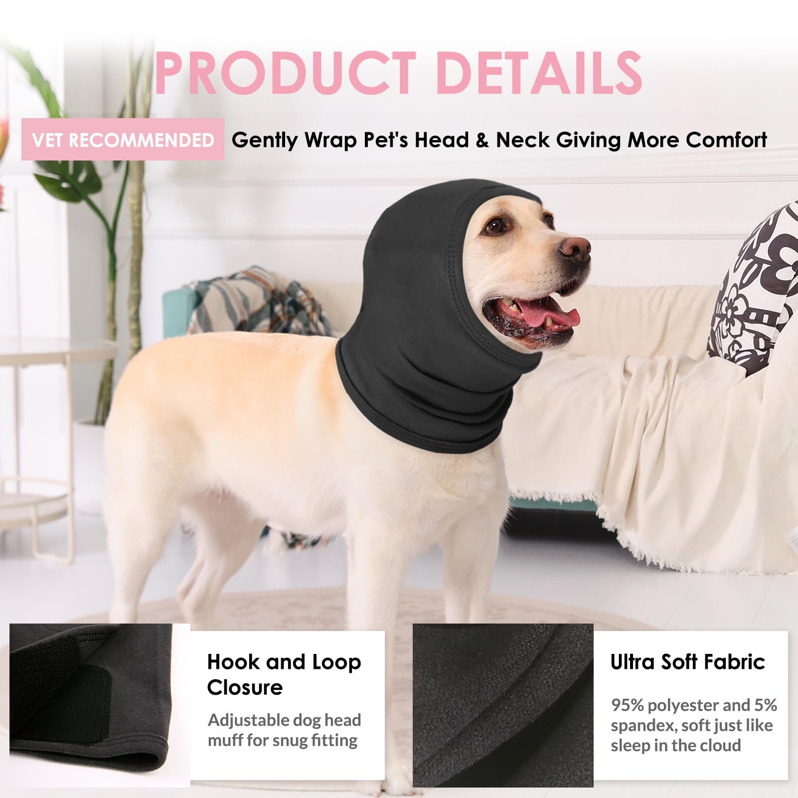 KOESON ajuste con velcro doble para perros, un ajuste perfecto y rápido.
