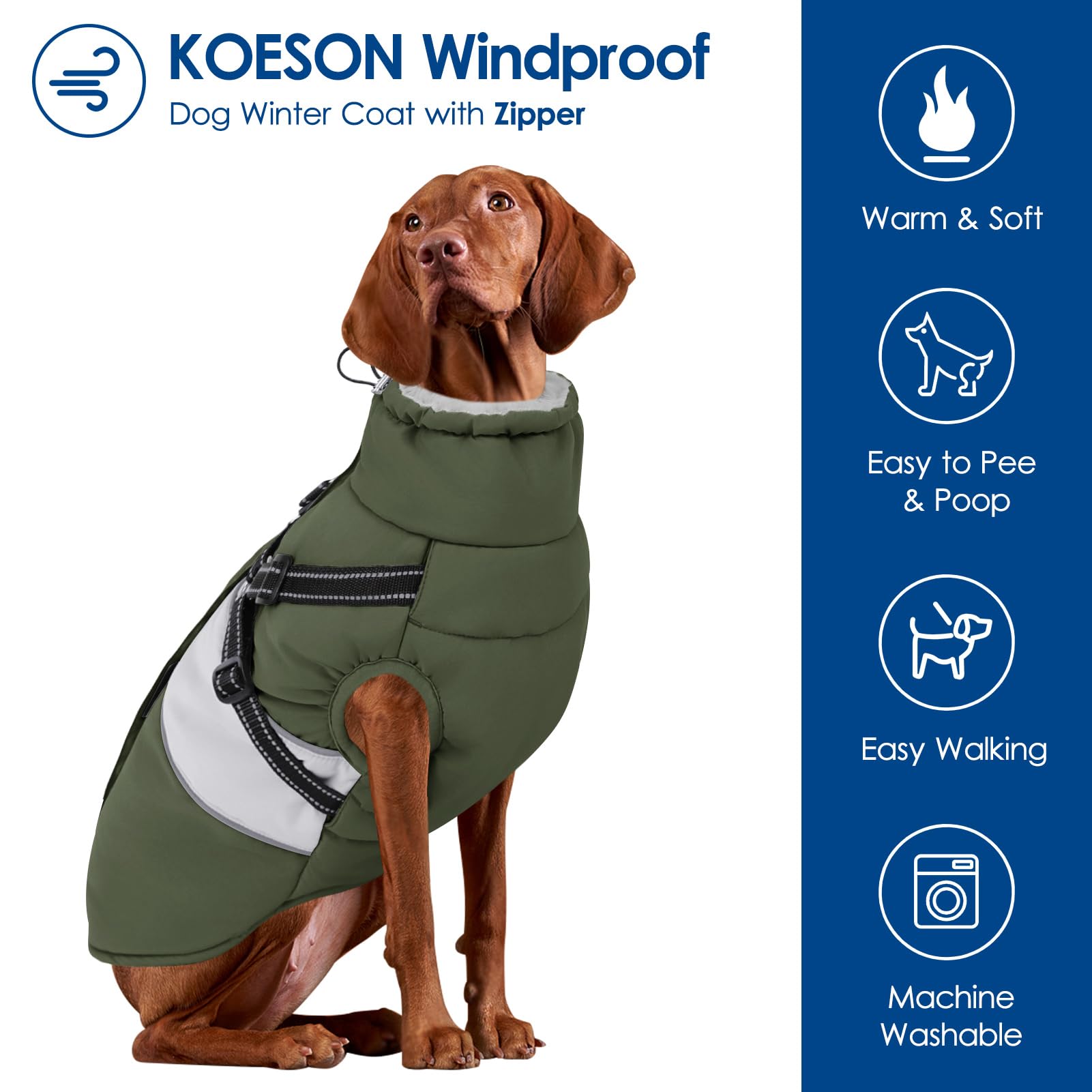 KOESON abrigo con diseño resistente al agua para lluvia ligera