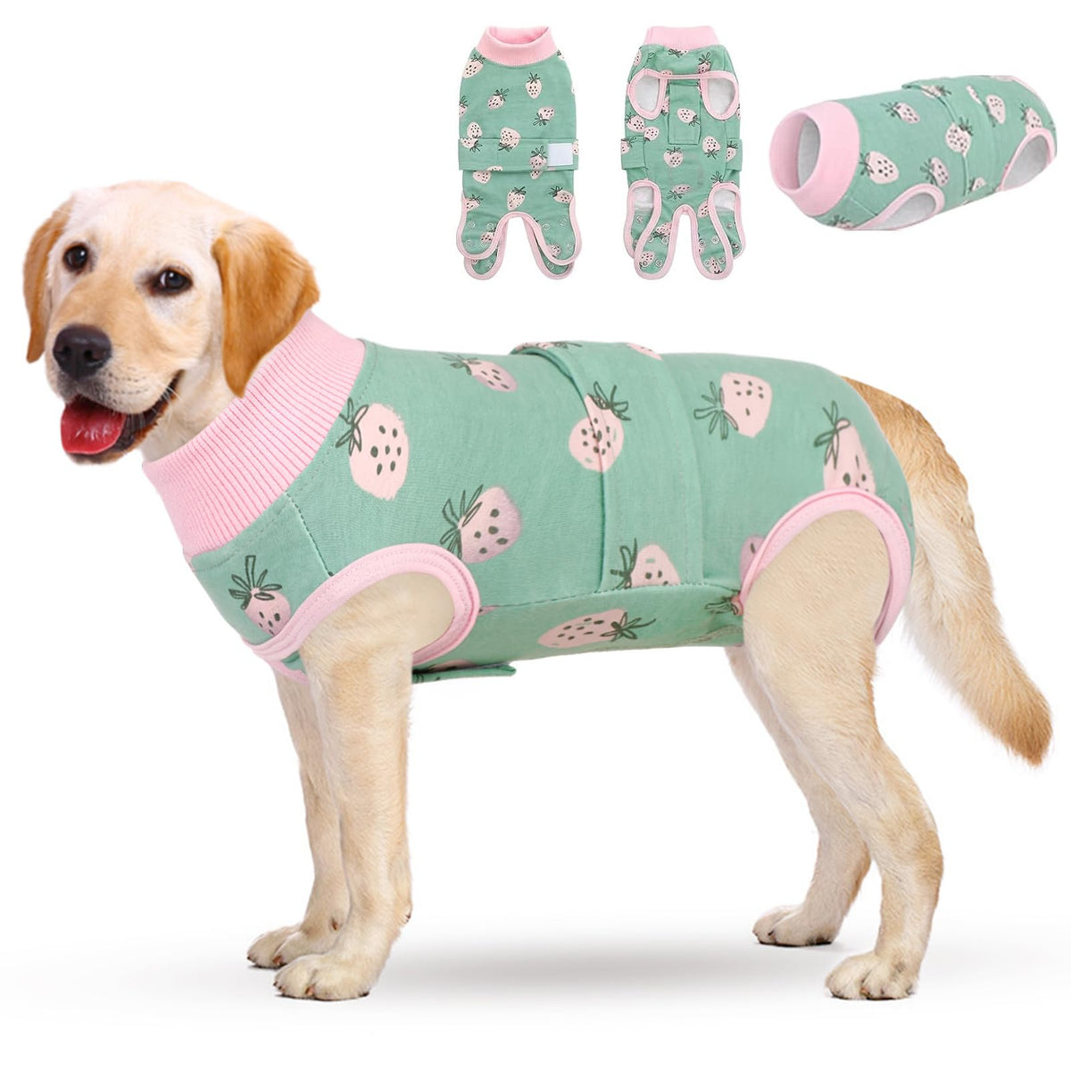 KOESON onesie para perros postoperatorio, frente con ajuste cómodo para la herida