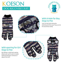 KOESON traje para perro diseño cuerpo completo cubre el abdomen