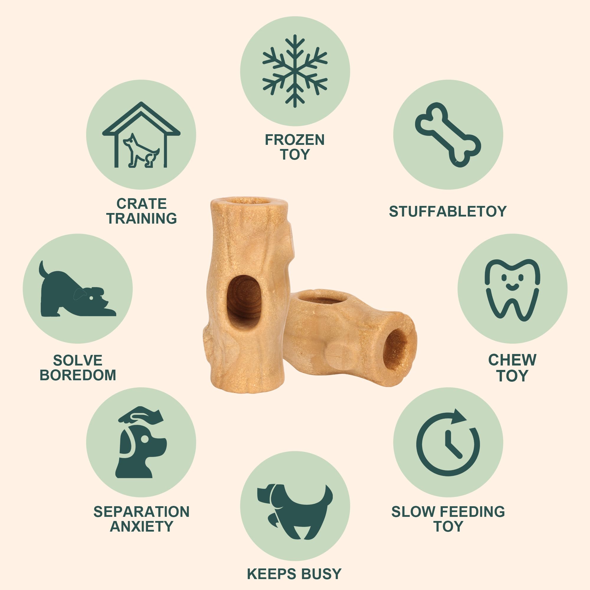 kogven juguete para masticadores agresivos, resistente y seguro para mordidas fuertes.