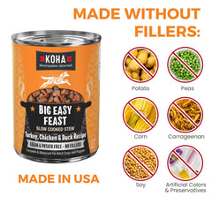 KOHA Big Easy Feast Stew: textura húmeda para una digestión cómoda
