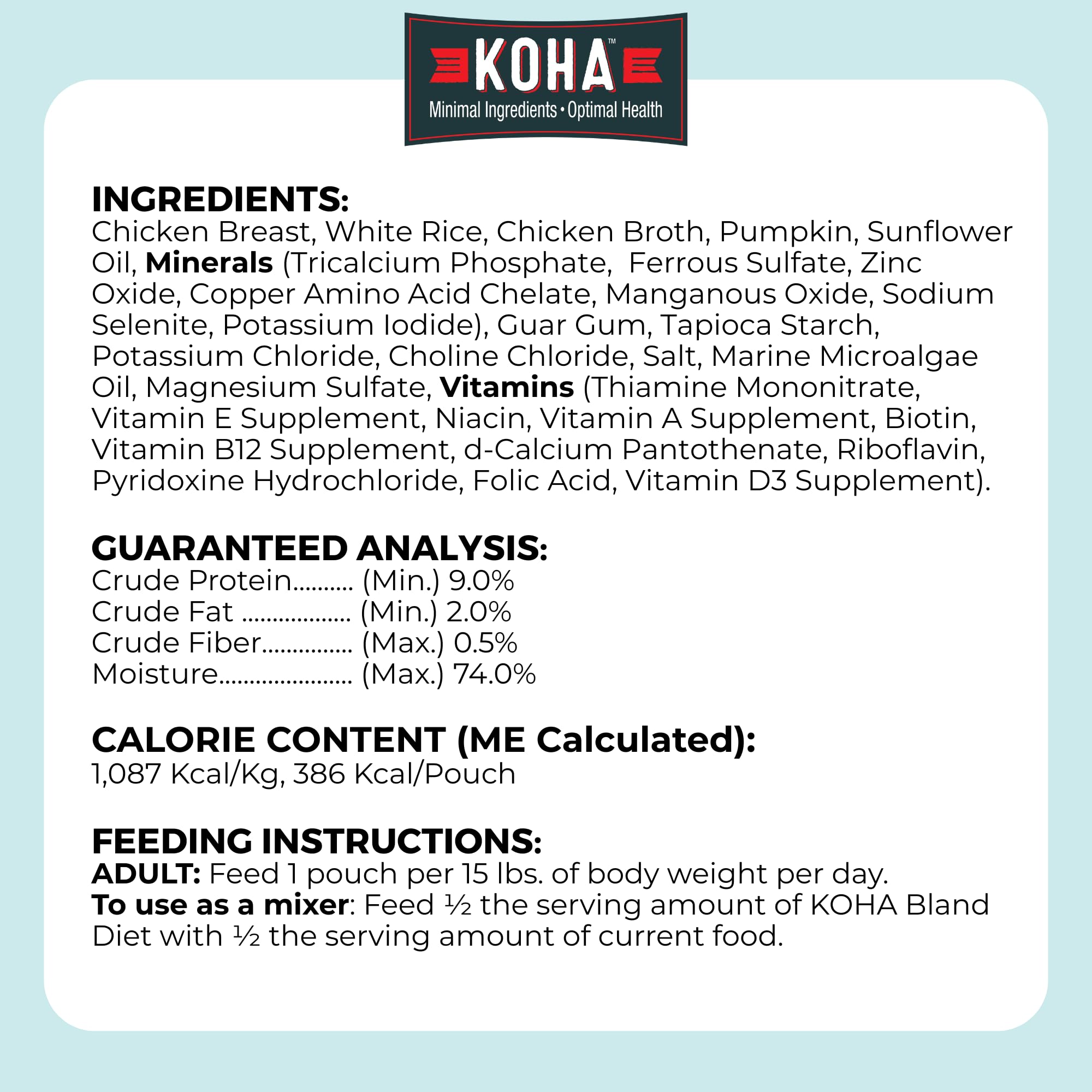 koha dieta blanda para perros, presentación completa: ideal para cambios de dieta