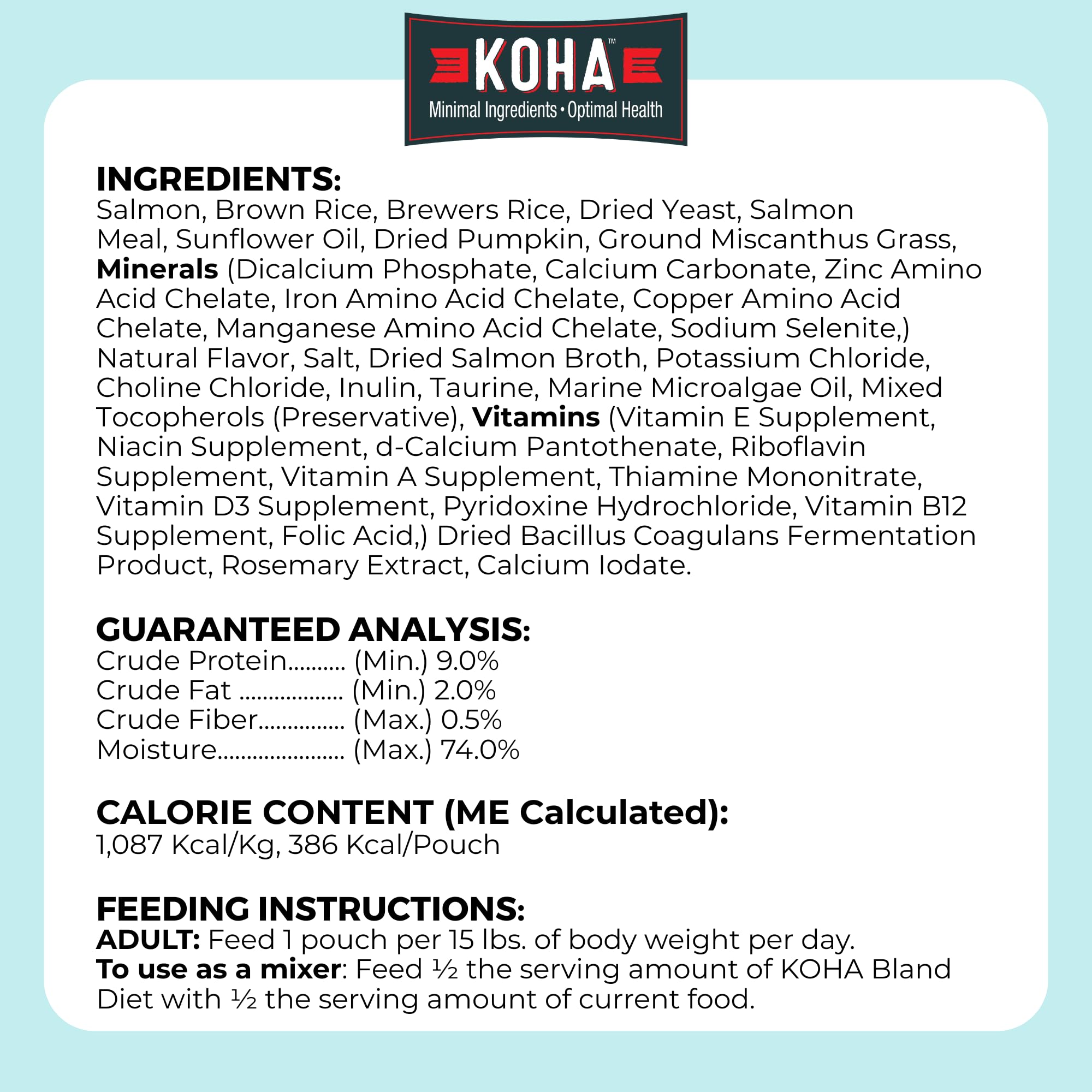 KOHA Porciones prácticas de 1,59 kg para plan de comidas.