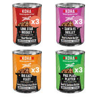 KOHA estofados lentos: pollo y salmon para perros, fácil de digerir y sabroso