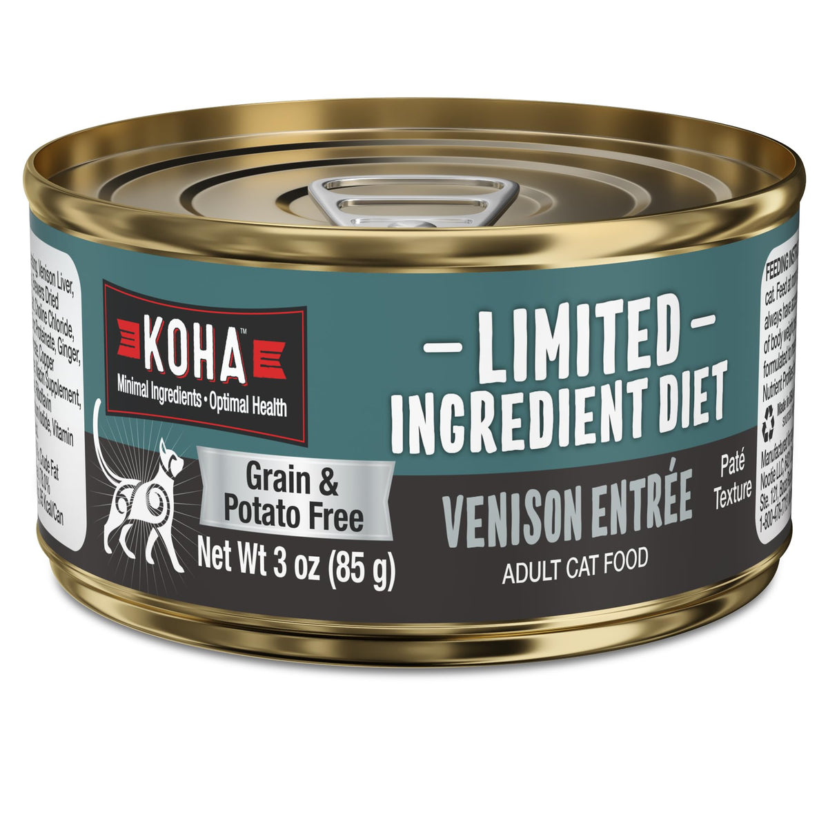 KOHA Pate Venado frontal, opción para estómagos sensibles.
