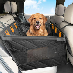 Kohree cubre-asiento para perros con base dura protege el coche en viajes.
