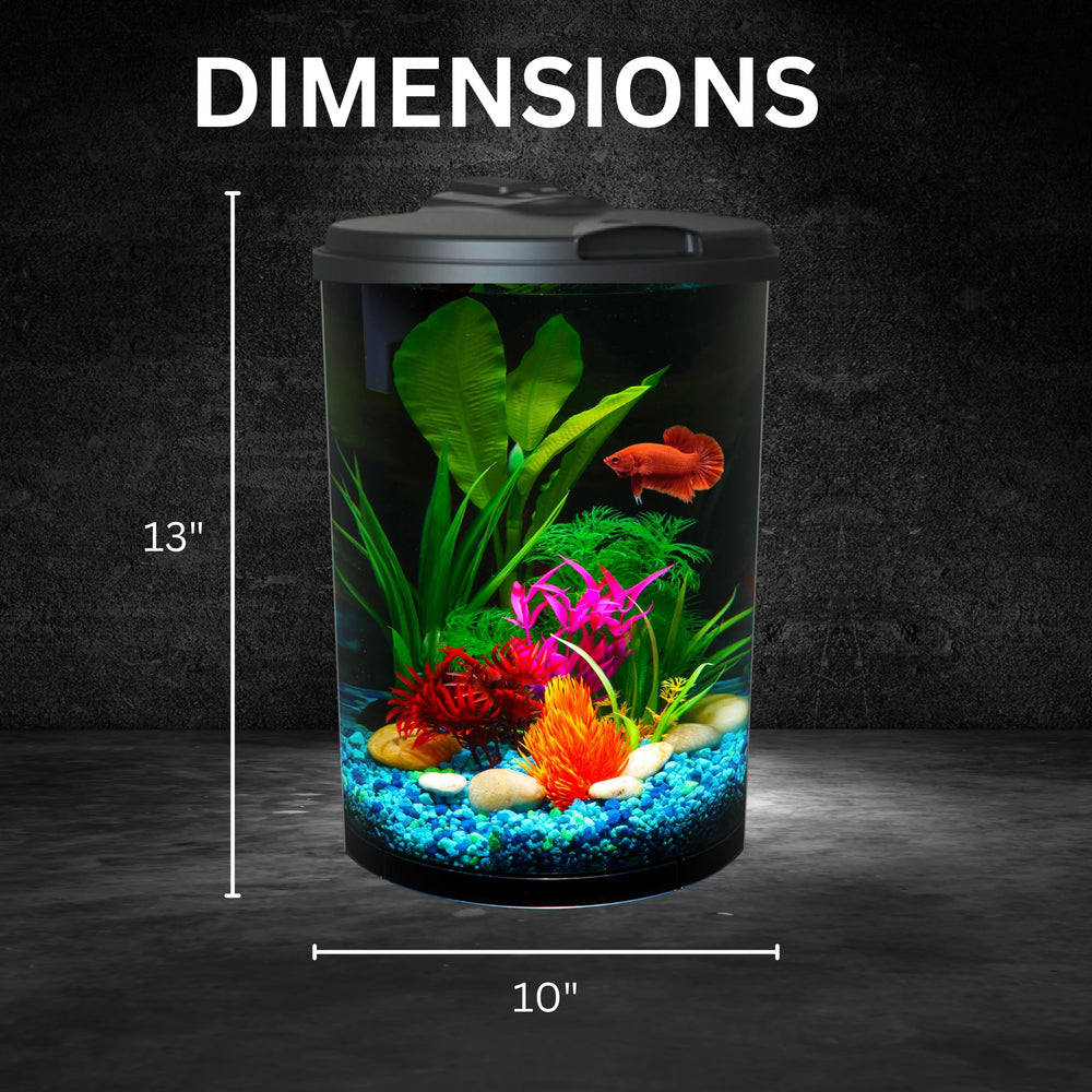 Koller Products acuario 360 ofrece ambiente relajante para peces tropicales