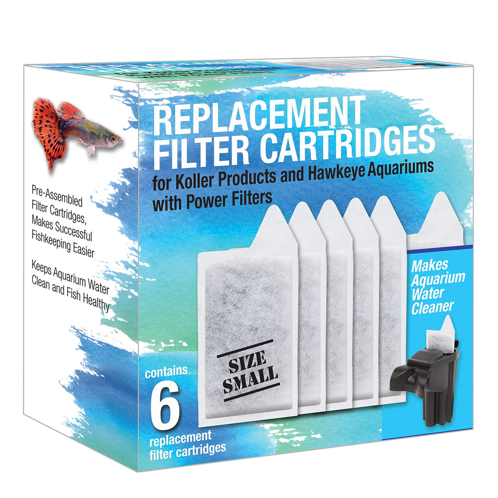 Cartucho repuesto Koller Products tamaño pequeño listo para instalación y filtración efectiva.