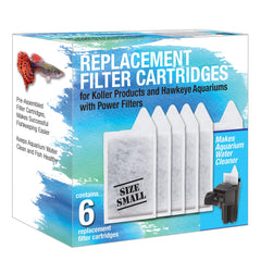Cartucho repuesto Koller Products tamaño pequeño listo para instalación y filtración efectiva.