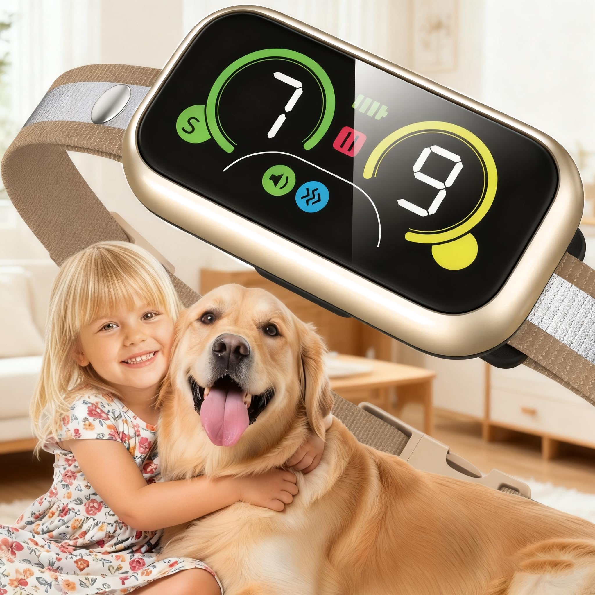Kollgux Collar anti-ladridos con 4 modos para controlar el ladrido durante paseos y en casa
