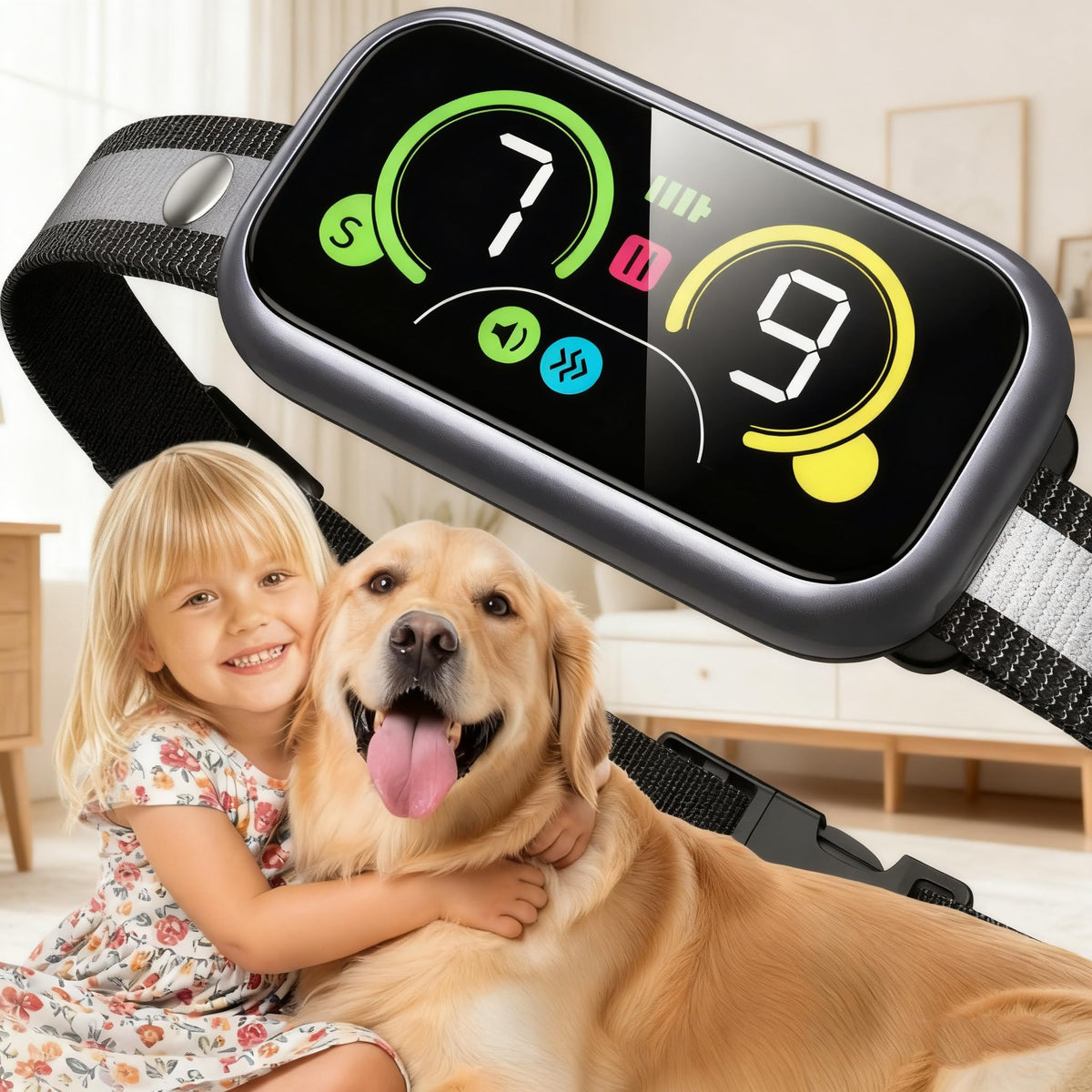 Kollgux Pro Collar Pro con detección de ladridos para control rápido en casa