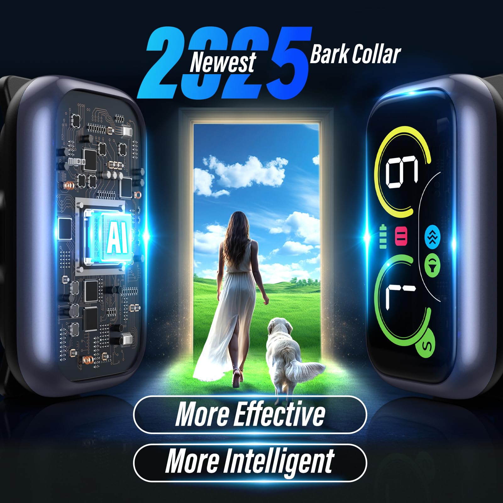 Kollgux collar con 7 niveles de sensibilidad para distintos perros