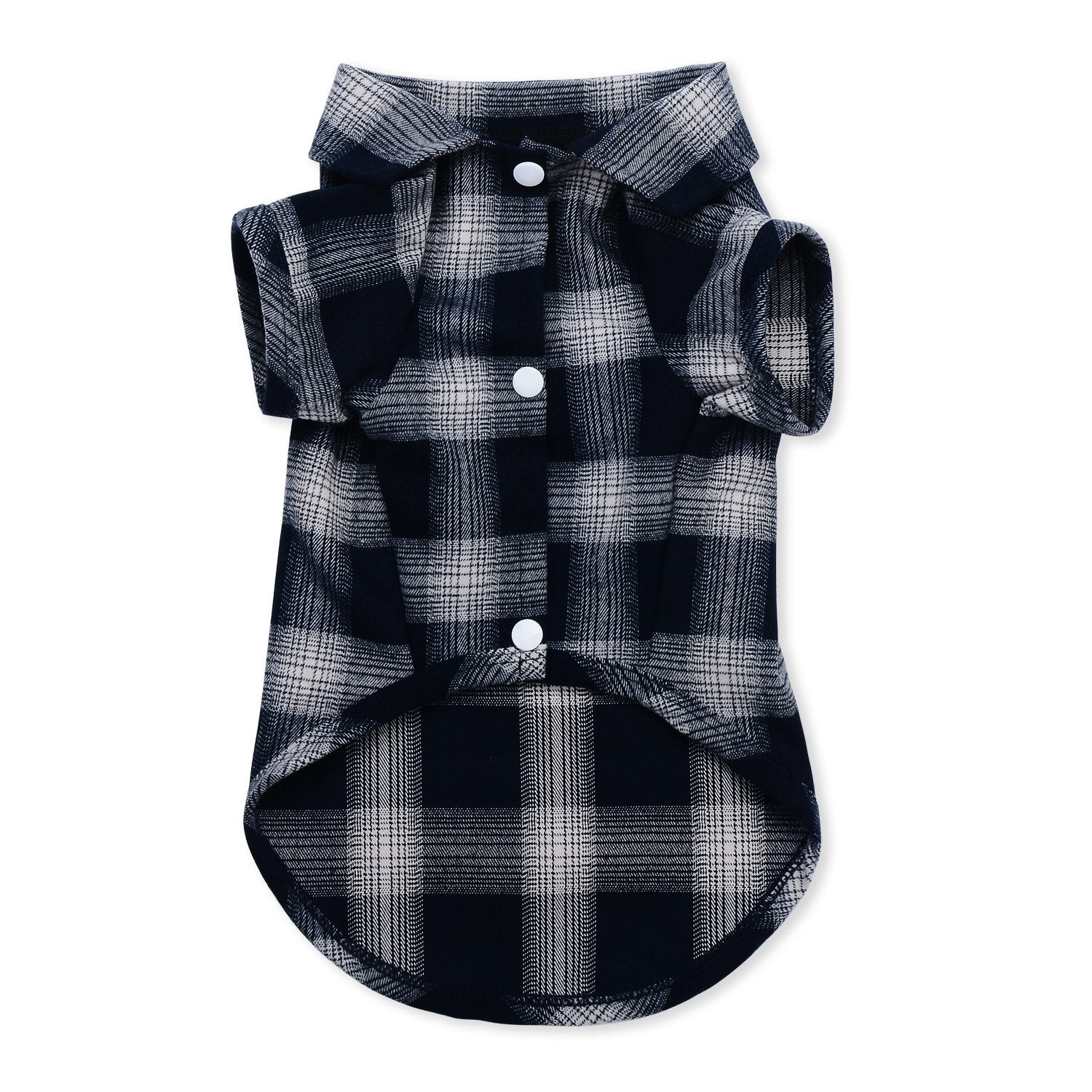 Koneseve camisas perro cuadros frontal, ideal para paseos diarios con estilo.