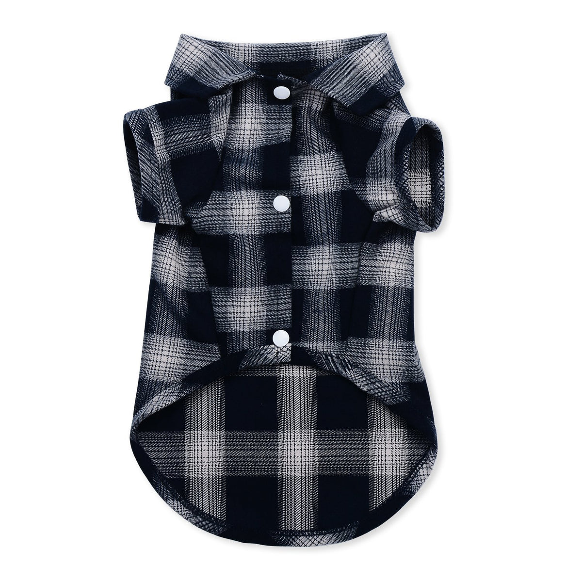 Koneseve camisas perro cuadros frontal, ideal para paseos diarios con estilo.