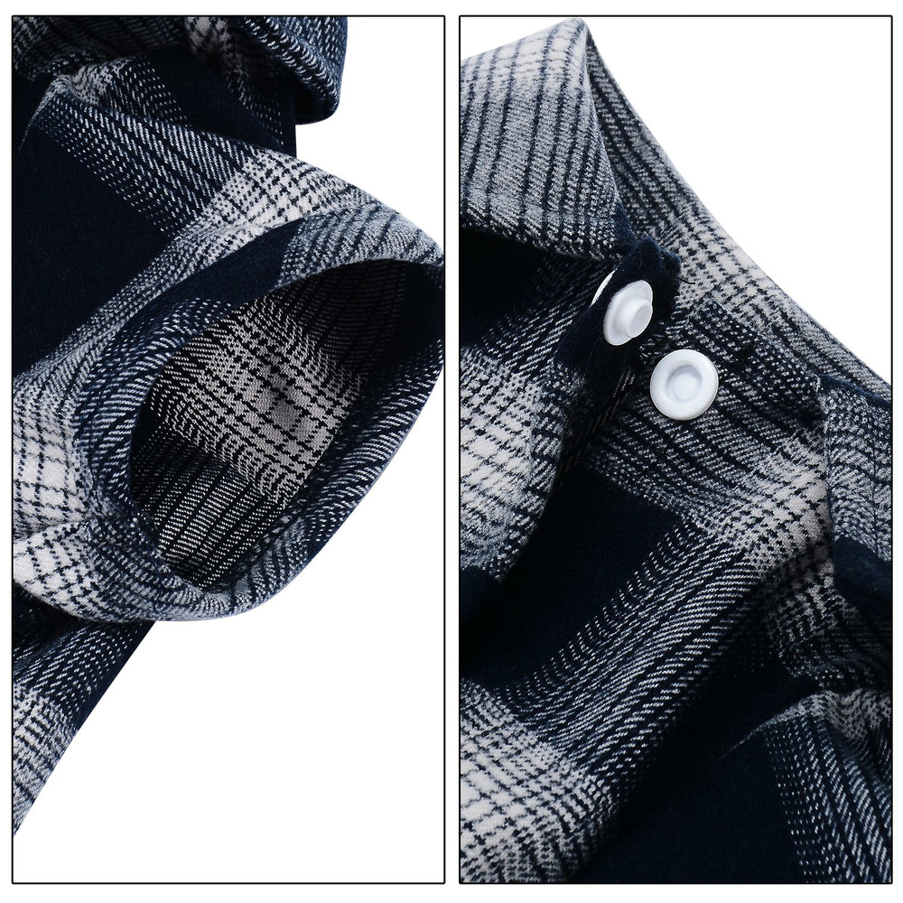 Koneseve camisa perro cuadros tela algodon natural, transpirable y suave.