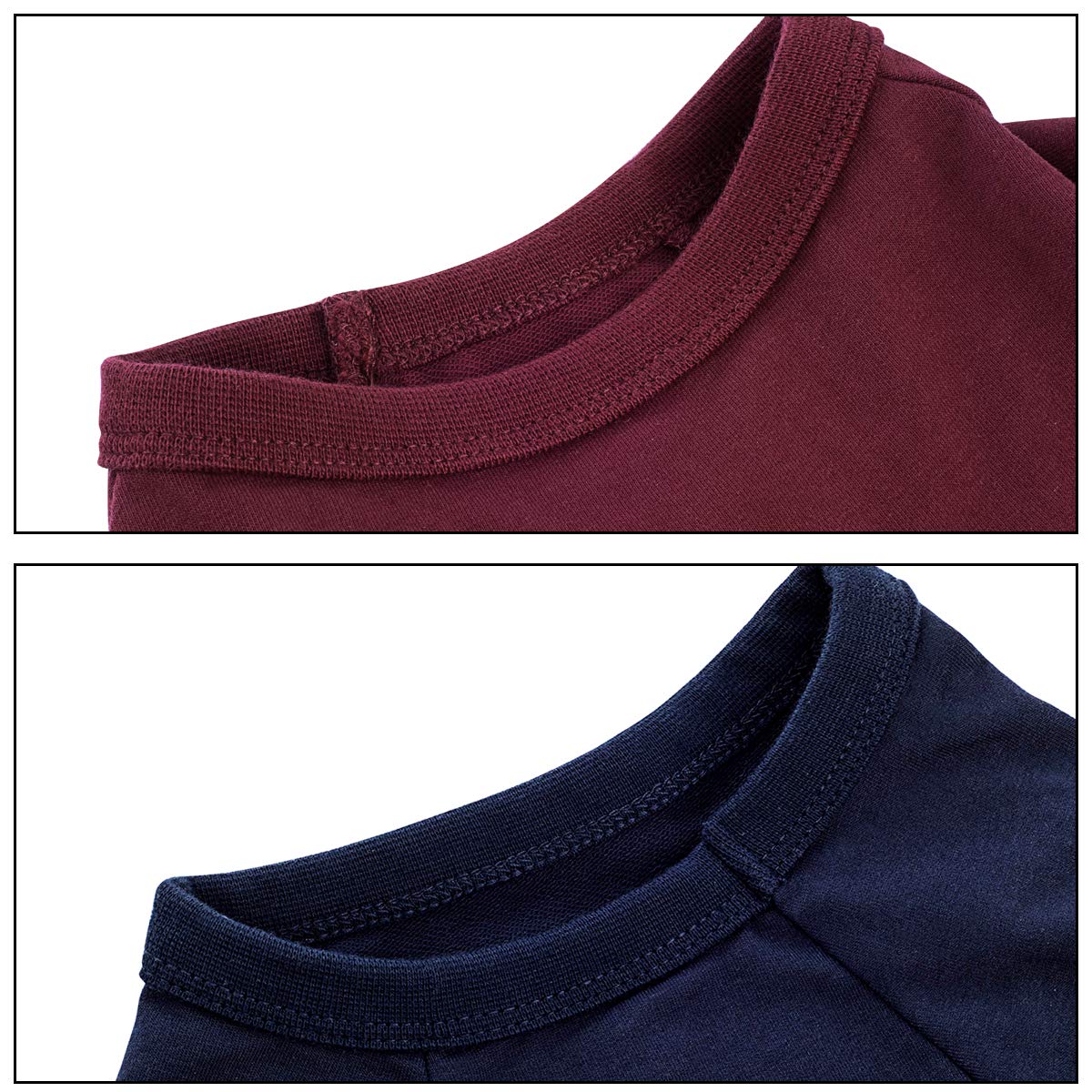 Costuras resistentes de la camiseta Koneseve para lavados frecuentes.