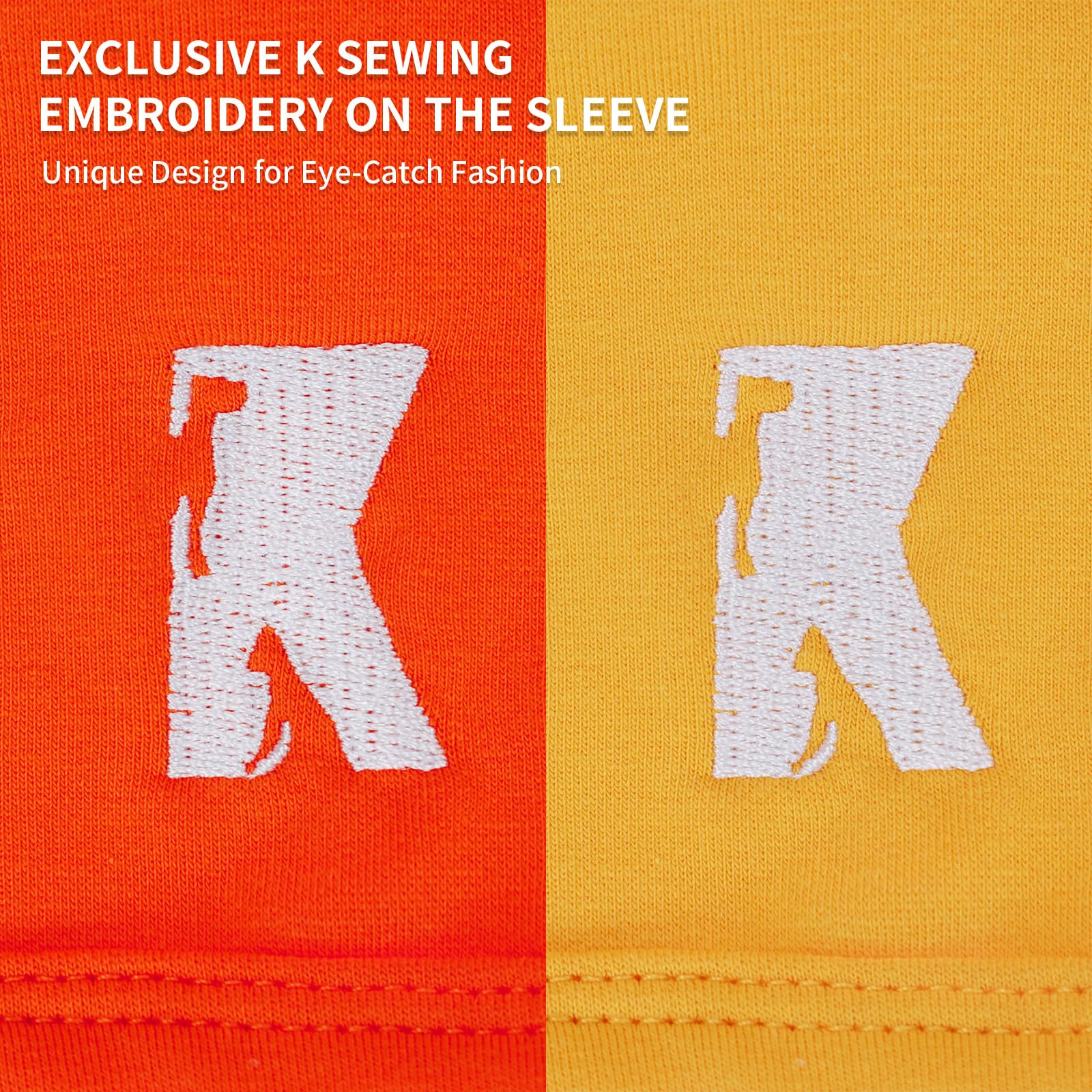 Koneseve camisetas para perro, pack de dos colores amarillo y naranja.