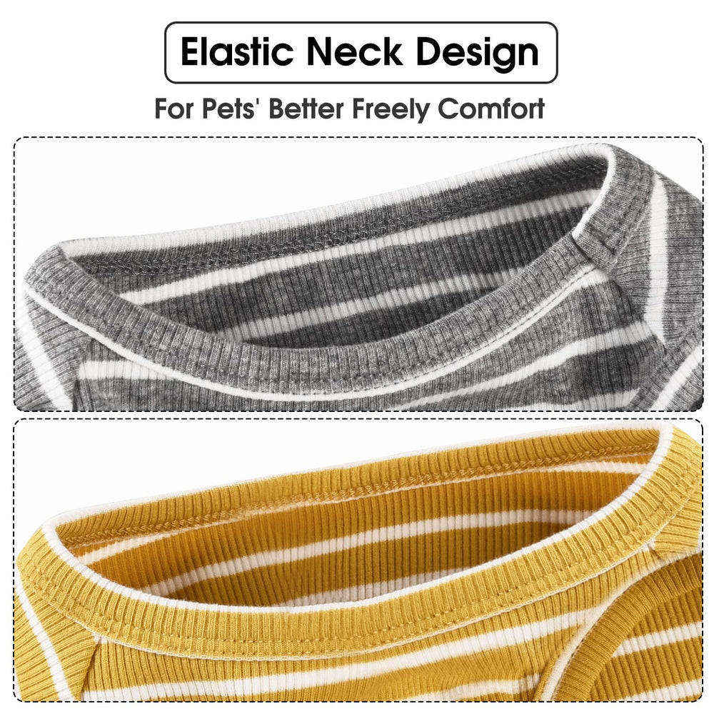 Conjunto de dos camisetas sin mangas, amarillo y gris claro, para combinar.