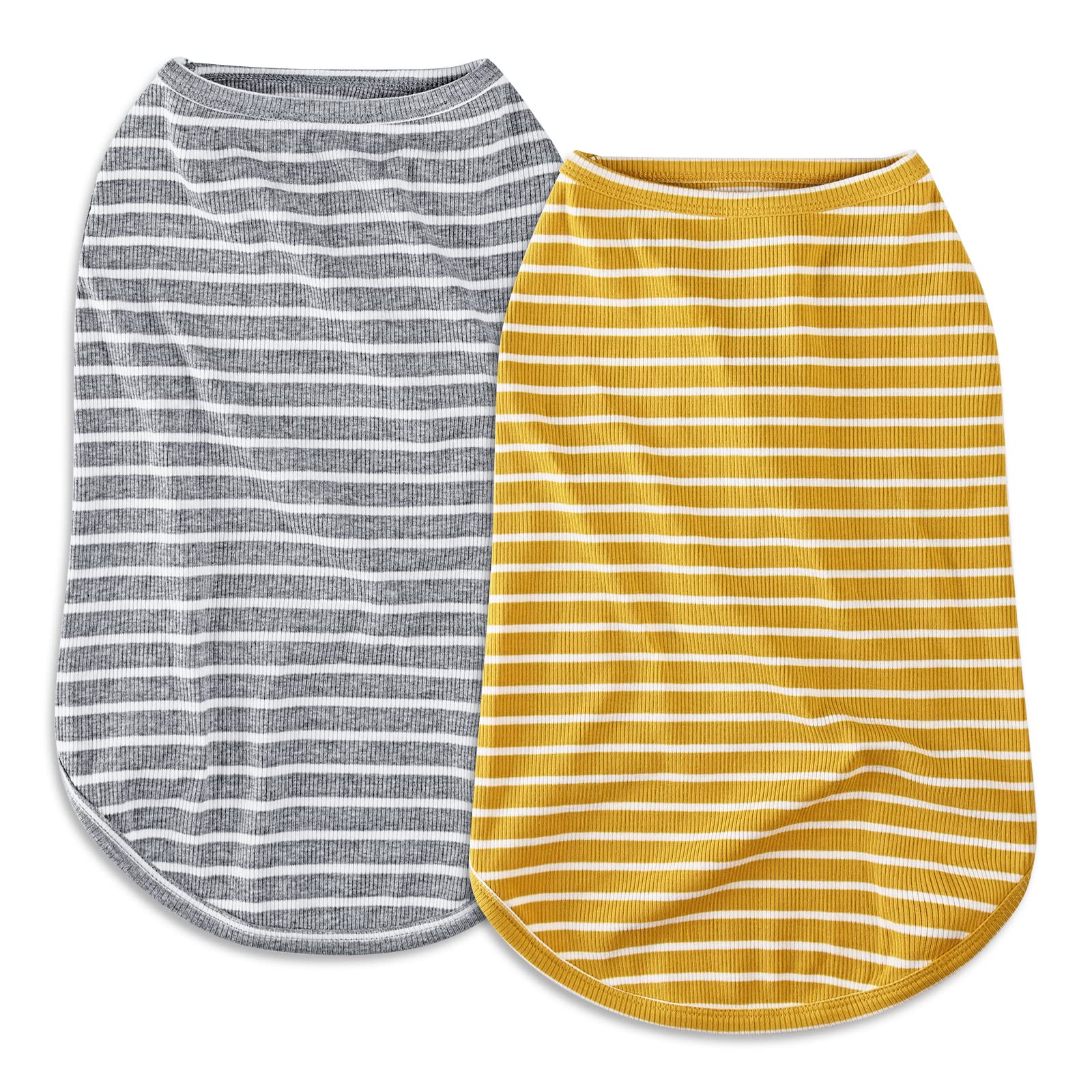 Koneseve perro camiseta-vest gris rayas, ligero y transpirable.