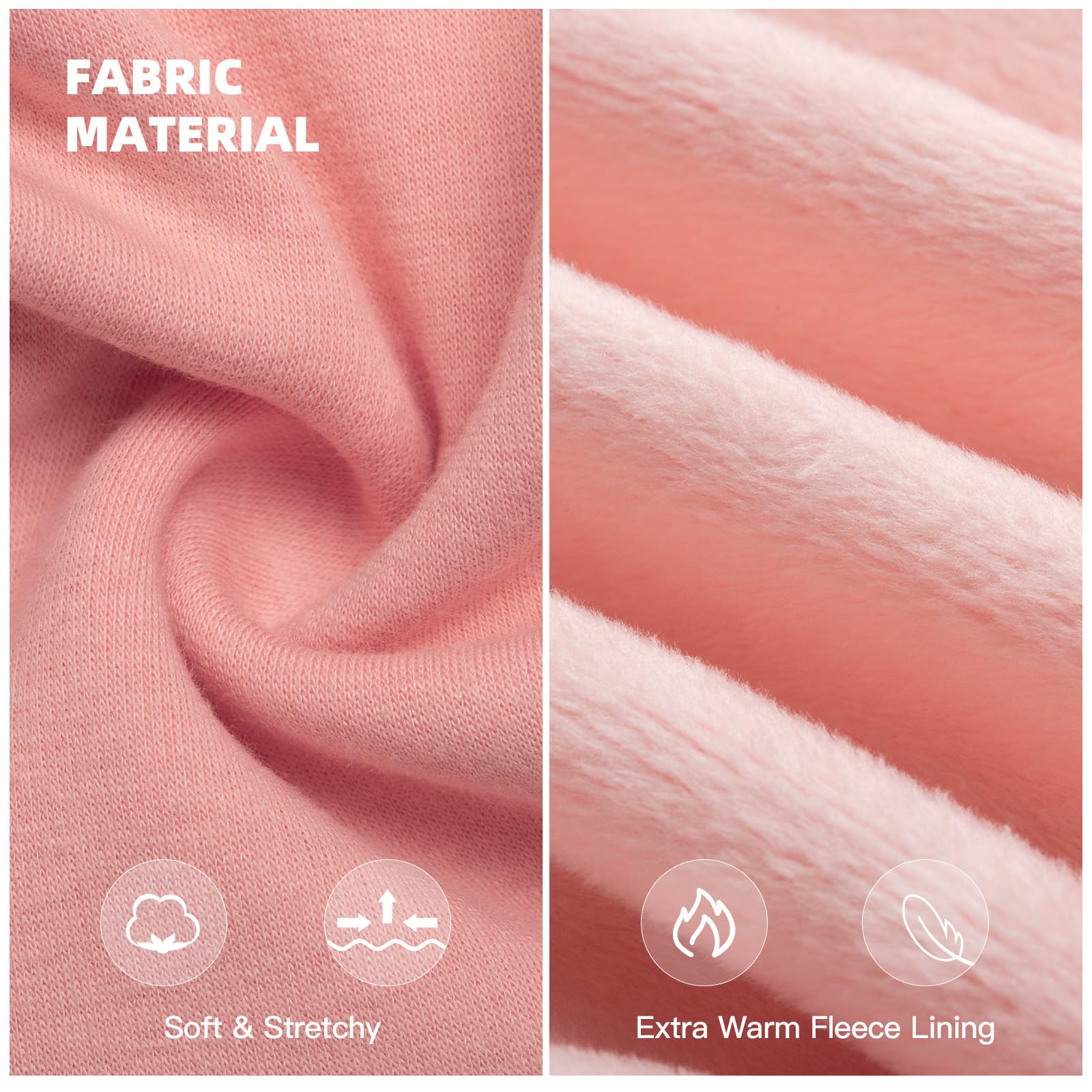 Koneseve sudadera-perro-capucha-rosa-forro-felpa, forro cálido que abraza.