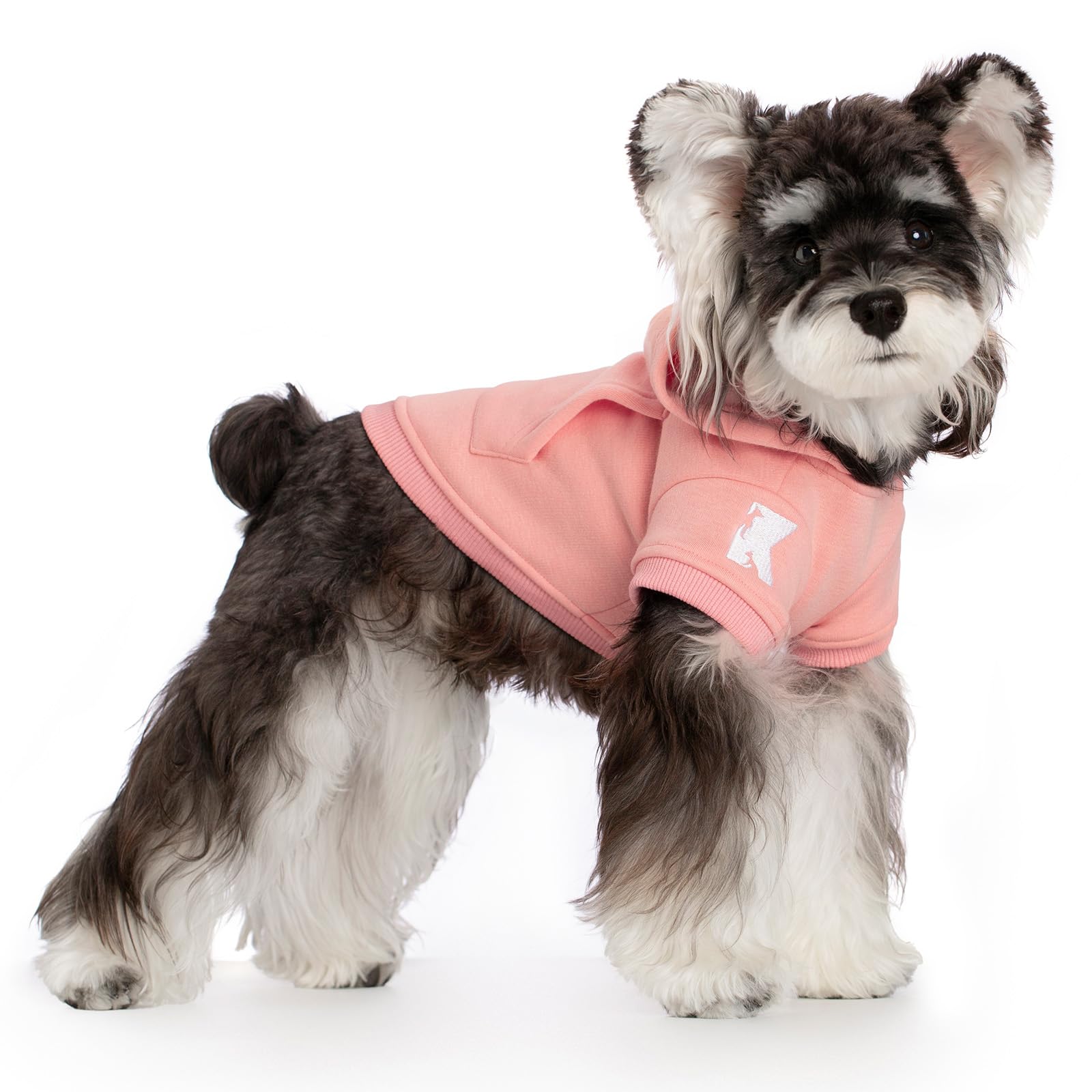 Koneseve sudadera-perro-capucha-rosa-uso-diario, ideal para casa y paseo.