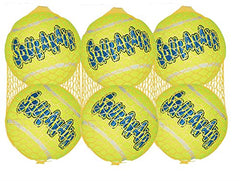 KONG Air Dog: pelotas de tenis para perro grande, ideales para juegos de traer al aire libre.