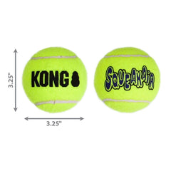 KONG Air Dog Squeaker Pelota de Tenis XL, textura de fieltro no abrasivo para juego suave.