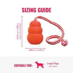 KONG Aqua detalle-cuerda, permite agarre y mayor alcance para juego en agua