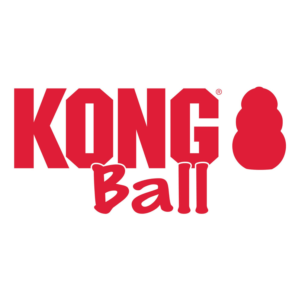KONG Ball rojo de alta visibilidad para encontrarlo fácilmente.
