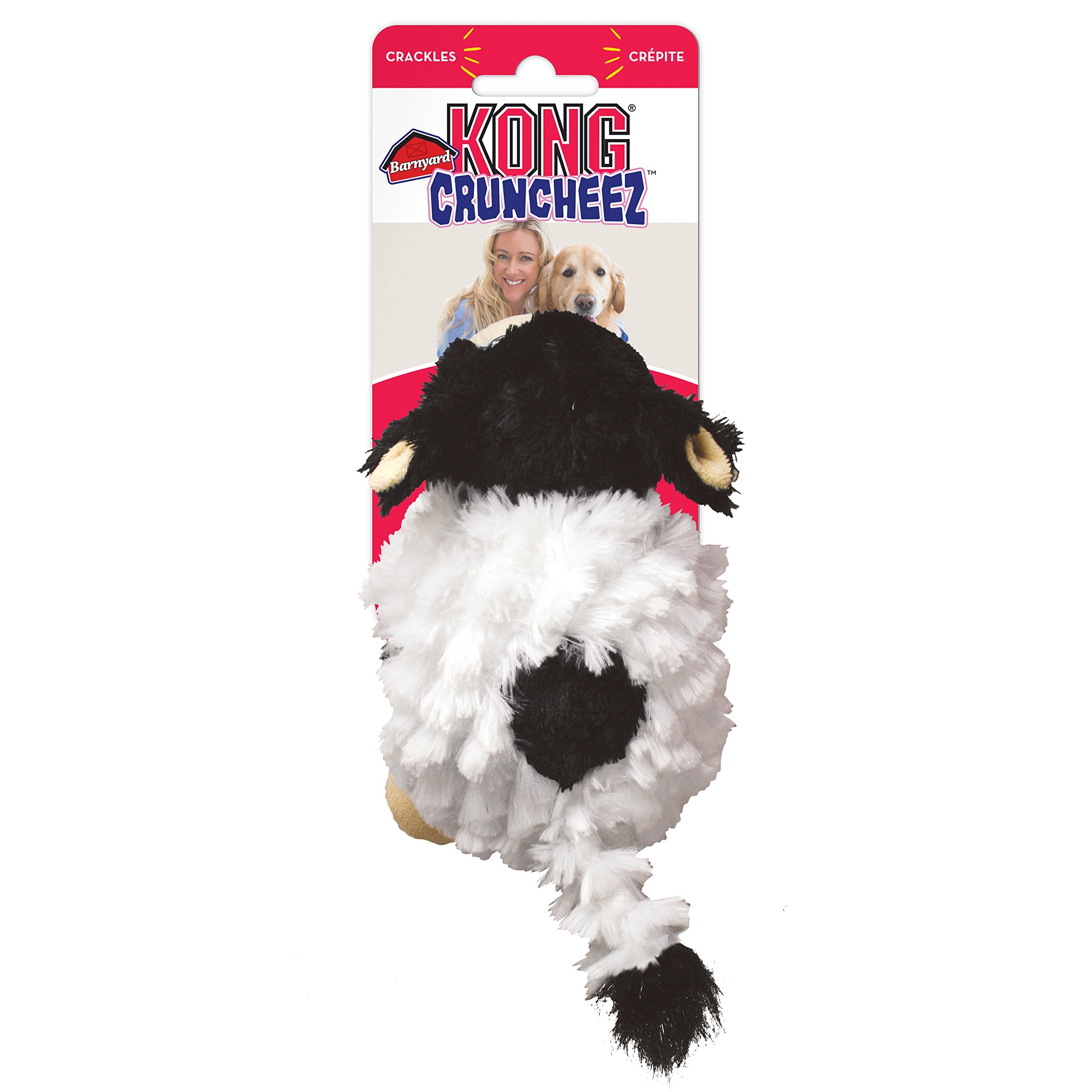 KONG Barnyard Cruncheez: juguete con sonajero para juego interactivo.