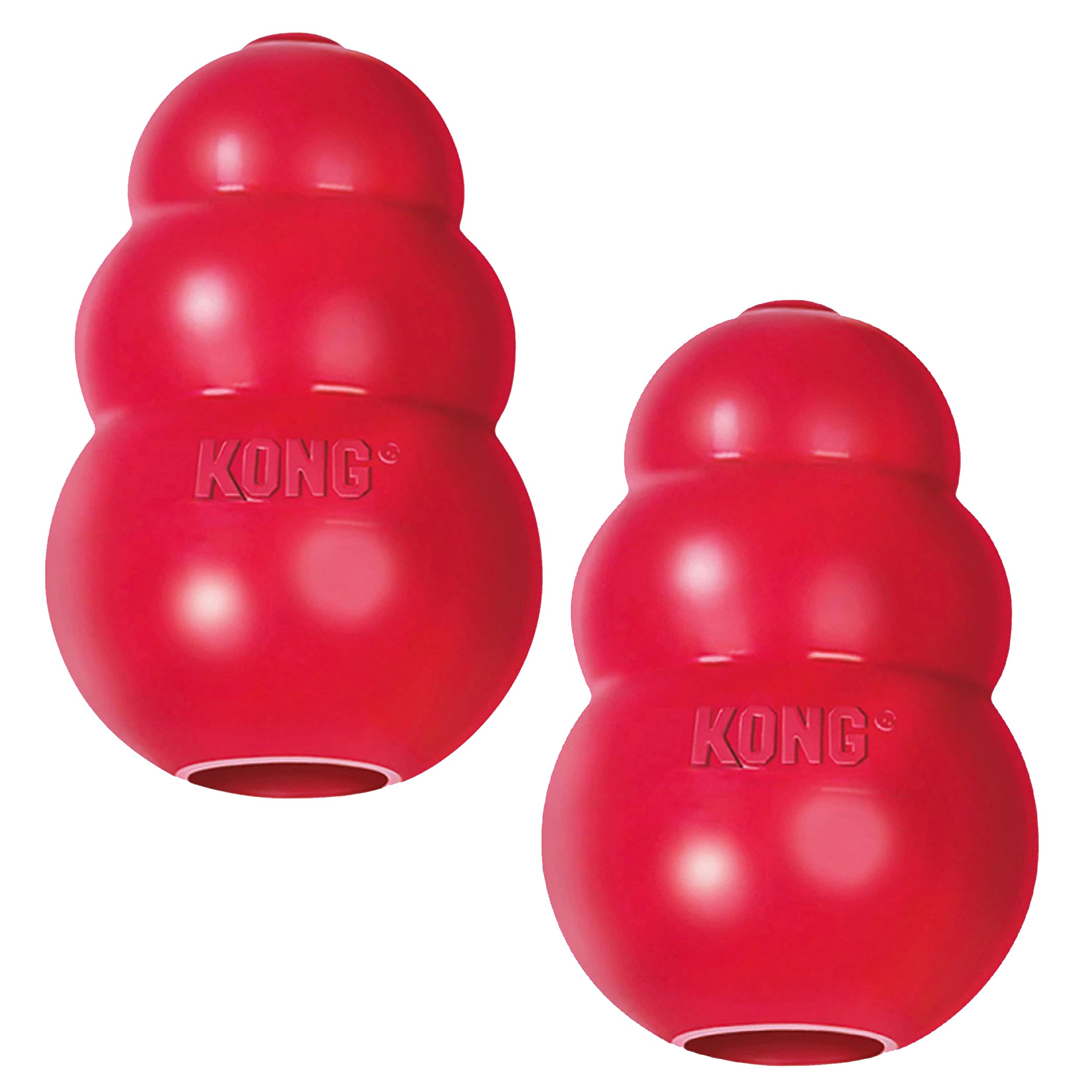 KONG Classic: juguete rojo exterior para perro, ideal para masticar y juego al aire libre.