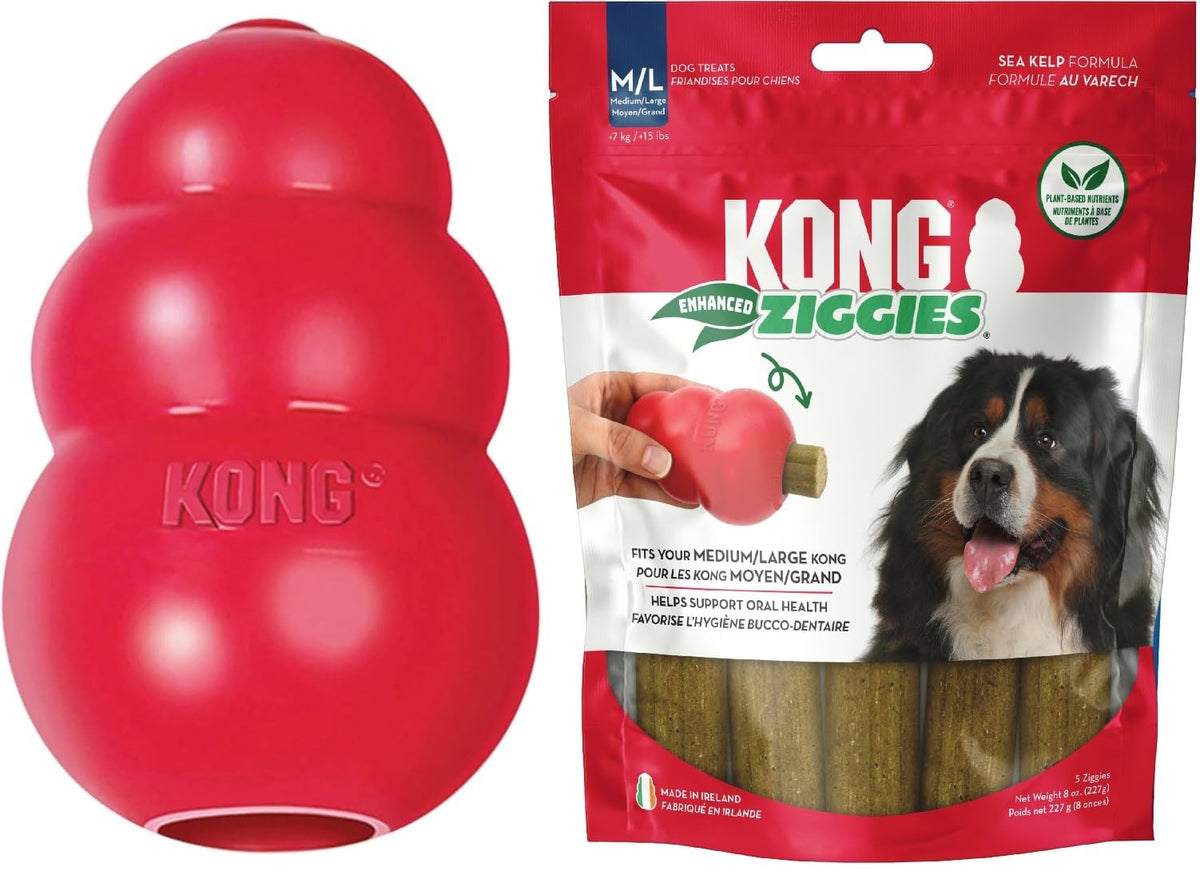 KONG Clásico: juguete rojo duradero para morder y jugar.