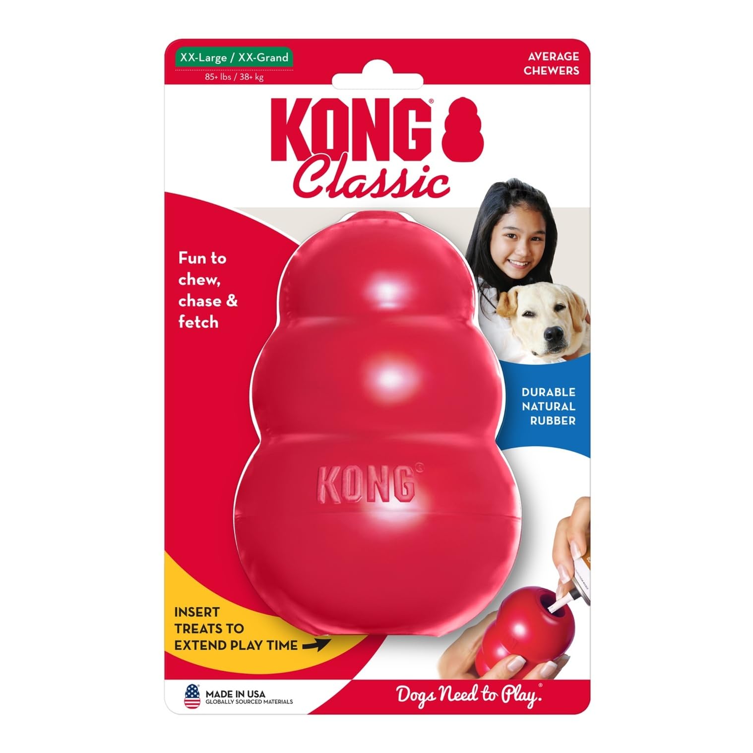 KONG Classic, hecho para perros XX-Large, calidad asegurada.