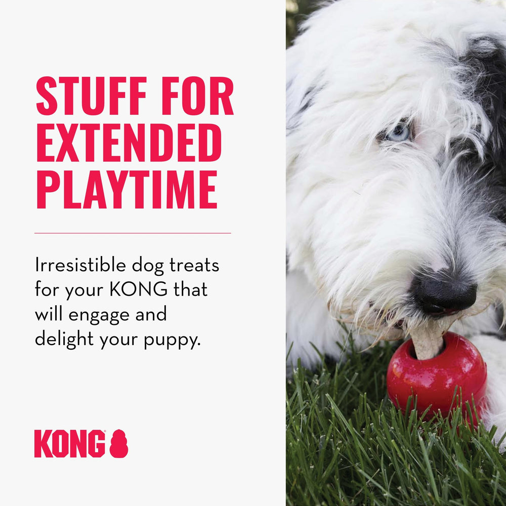 KONG Classic relleno dentro de la goma roja para juego extendido.