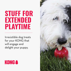 KONG Classic relleno dentro de la goma roja para juego extendido.