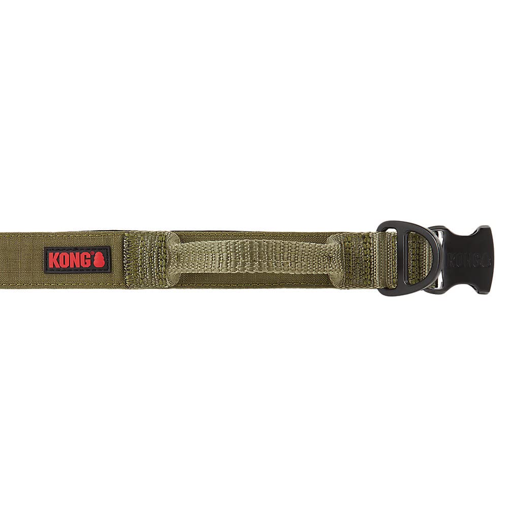 KONG collar verde de talla grande para paseos amplios